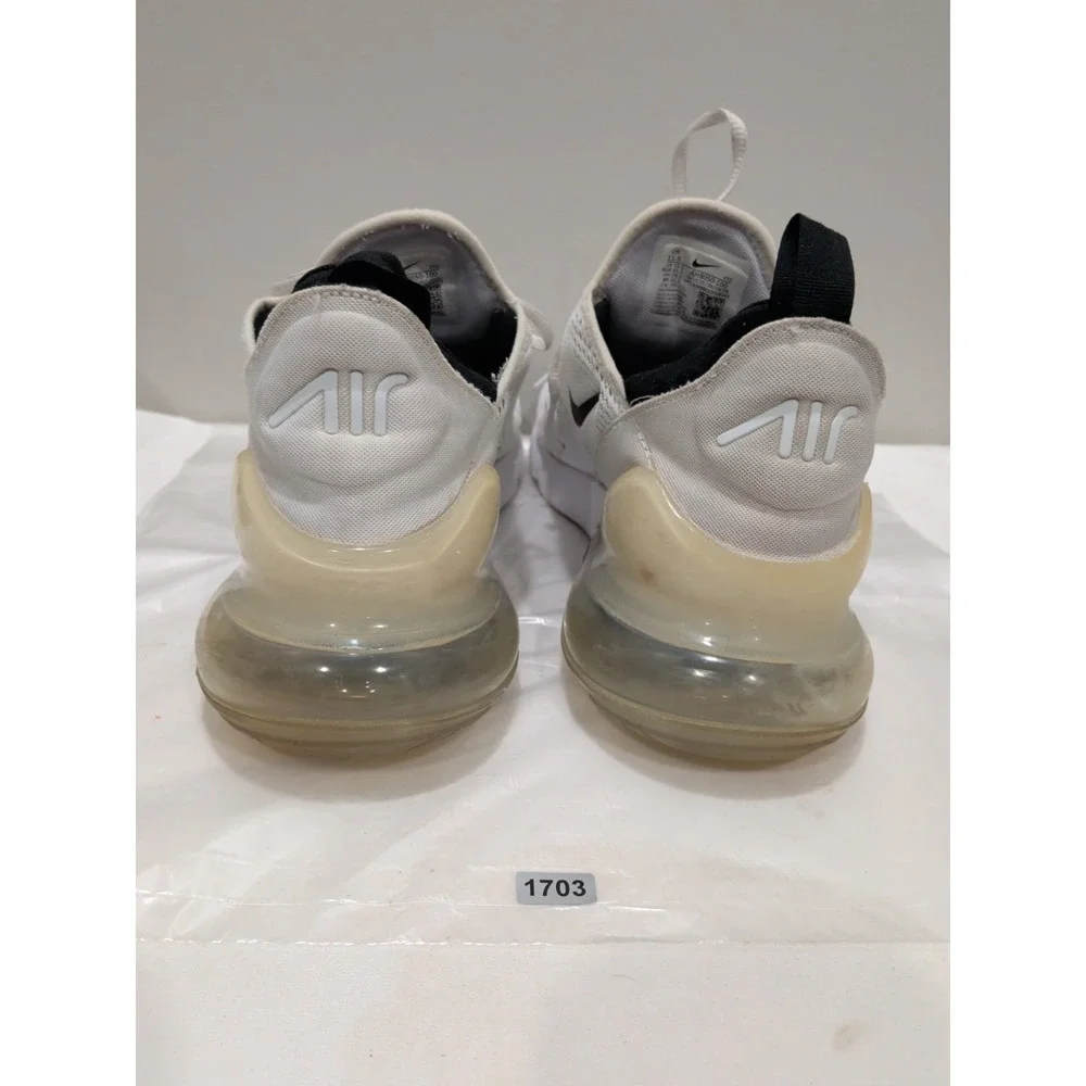 Nike Men's Size 11.5 Air Max 270 (AH8050 100) White/Black Running Sneaker